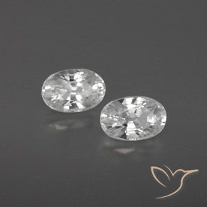 Gemas de Circón Blanco natural de 1.67 ct, Ovalada, VVS-VS