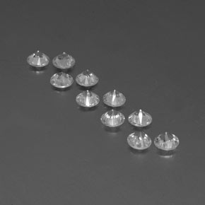 Gemas de circón blanco natural de  ct, corte redondo, VVS-VS