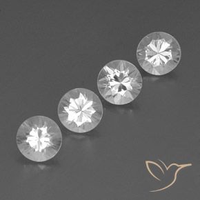 Gemas de Circón Blanco natural de 3.79 ct, Redondo, VVS-VS