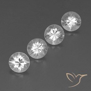 Gemas de Circón Blanco natural de 3.84 ct, Redondo, VVS-VS