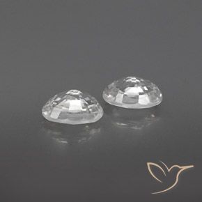 Gemas de Circón Blanco natural de 1.72 ct, Ovalada, VVS