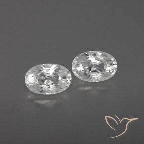 1.75ctw Natural Blanco Circón, Ovalada, VVS-VS