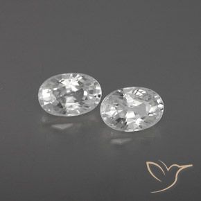 Gemas de Circón Blanco natural de 1.75 ct, Ovalada, VVS-VS