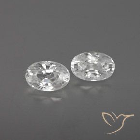 1.71ctw Natural Blanco Circón, Ovalada, VVS