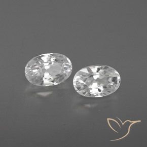 Gemas de Circón Blanco natural de 1.71 ct, Ovalada, VVS