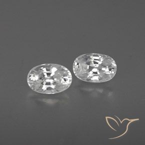 1.71ctw Natural Blanco Circón, Ovalada, VVS
