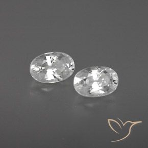 Gemas de Circón Blanco natural de 1.71 ct, Ovalada, VVS
