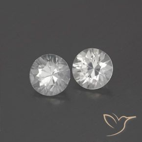 Gemas de Circón Blanco natural de 1.96 ct, Redondo, VVS-VS
