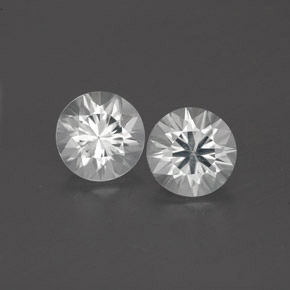 Gemas de Circón Blanco natural de 1.83 ct, Corte Redondo, VVS-VS