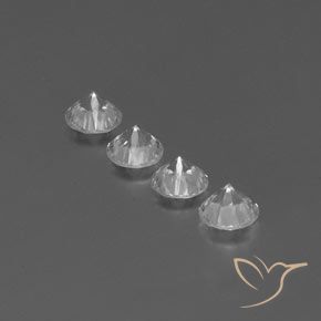 Gemas de Circón Blanco natural de 3.75 ct, Redondo, VVS-VS
