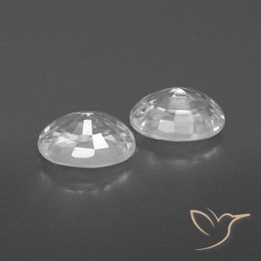 Gemas de Circón Blanco natural de 1.74 ct, Ovalada, VVS-VS