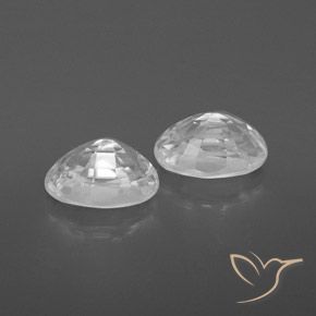 Gemas de Circón Blanco natural de 1.72 ct, Ovalada, VVS