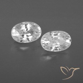 Gemas de Circón Blanco natural de 1.75 ct, Ovalada, VVS