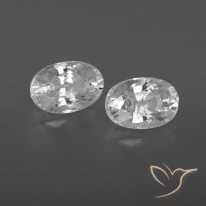 Gemas de Circón Blanco natural de 1.62 ct, Ovalada, VVS-VS