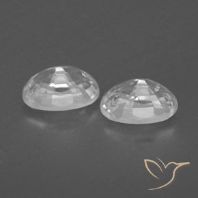 Gemas de Circón Blanco natural de 1.78 ct, Ovalada, VVS-VS