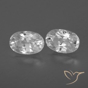 Gemas de Circón Blanco natural de 1.82 ct, Ovalada, VVS