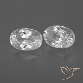 Gemas de Circón Blanco natural de 1.74 ct, Ovalada, VVS-VS