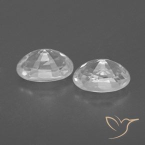 Gemas de Circón Blanco natural de 1.74 ct, Ovalada, VVS-VS