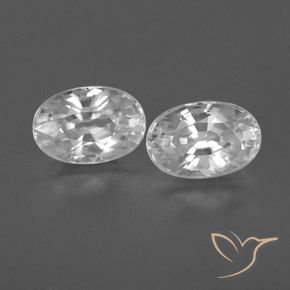 1.71ctw Natural Blanco Circón, Ovalada, VVS-VS