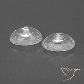 Gemas de Circón Blanco natural de 1.71 ct, Ovalada, VVS-VS