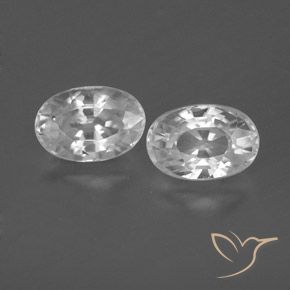 1.72ctw Natural Blanco Circón, Ovalada, VVS-VS