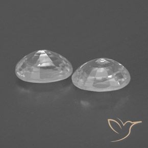Gemas de Circón Blanco natural de 1.72 ct, Ovalada, VVS-VS