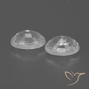 Gemas de Circón Blanco natural de 1.73 ct, Ovalada, VVS