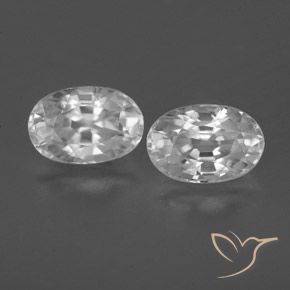 1.75ctw Natural Blanco Circón, Ovalada, VVS-VS