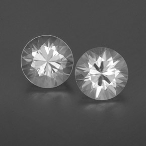 Gemas de Circón Blanco natural de 1.95 ct, Corte Redondo, VVS-VS