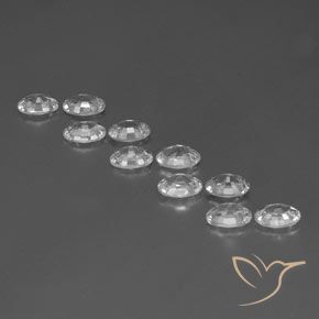 Gemas de Circón Blanco natural de 7.12 ct, Ovalada, VVS-VS