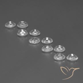 Gemas de Circón Blanco natural de 8.40 ct, Ovalada, VVS-VS