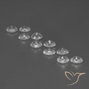Gemas de Circón Blanco natural de 7.42 ct, Ovalada, VVS-VS