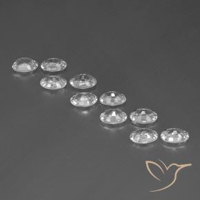 Gemas de Circón Blanco natural de 7.10 ct, Ovalada, VVS-VS
