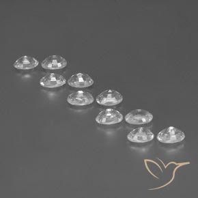 Gemas de Circón Blanco natural de 7.90 ct, Ovalada, VVS-VS
