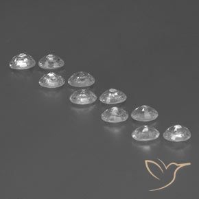 Gemas de Circón Blanco natural de 8.29 ct, Ovalada, VVS-VS