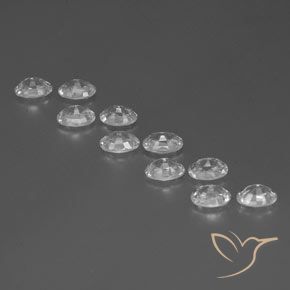 Gemas de Circón Blanco natural de 7.61 ct, Ovalada, VVS-VS