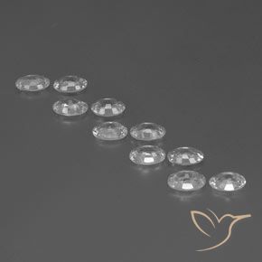 Gemas de Circón Blanco natural de 6.39 ct, Ovalada, VVS-VS