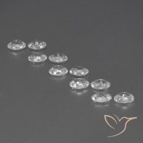 Gemas de Circón Blanco natural de 6.87 ct, Ovalada, VVS-VS
