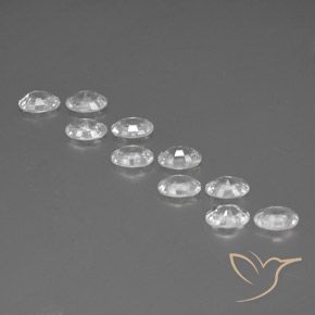 Gemas de Circón Blanco natural de 7.01 ct, Ovalada, VVS-VS