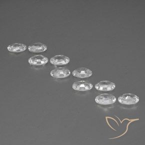 Gemas de Circón Blanco natural de 6.71 ct, Ovalada, VVS-VS