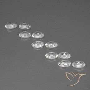 Gemas de Circón Blanco natural de 6.61 ct, Ovalada, VVS-VS