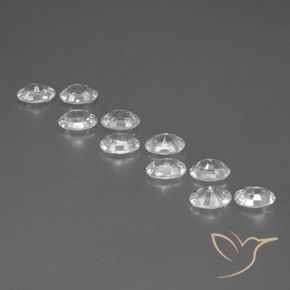 Gemas de Circón Blanco natural de 7.21 ct, Ovalada, VVS-VS