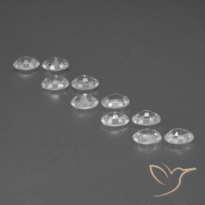 Gemas de Circón Blanco natural de 7.50 ct, Ovalada, VVS-VS