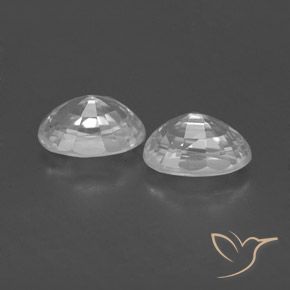 Gemas de Circón Blanco natural de 1.73 ct, Ovalada, VVS