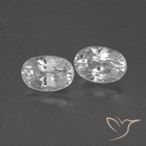 Gemas de Circón Blanco natural de 1.80 ct, Ovalada, VVS