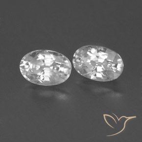 Gemas de Circón Blanco natural de 1.70 ct, Ovalada, VVS