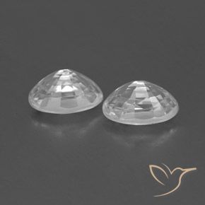 Gemas de Circón Blanco natural de 1.70 ct, Ovalada, VVS