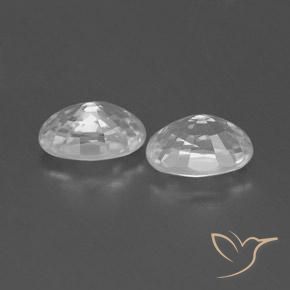 Gemas de Circón Blanco natural de 1.68 ct, Ovalada, VVS-VS