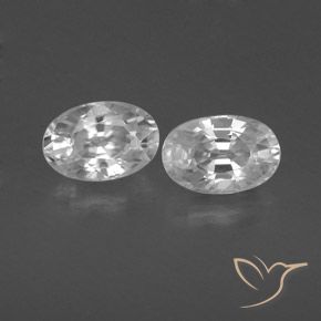 1.60ctw Natural Blanco Circón, Ovalada, VVS-VS