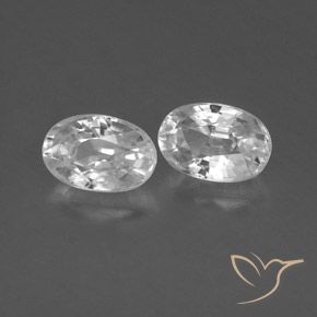 Gemas de Circón Blanco natural de 1.62 ct, Ovalada, VVS